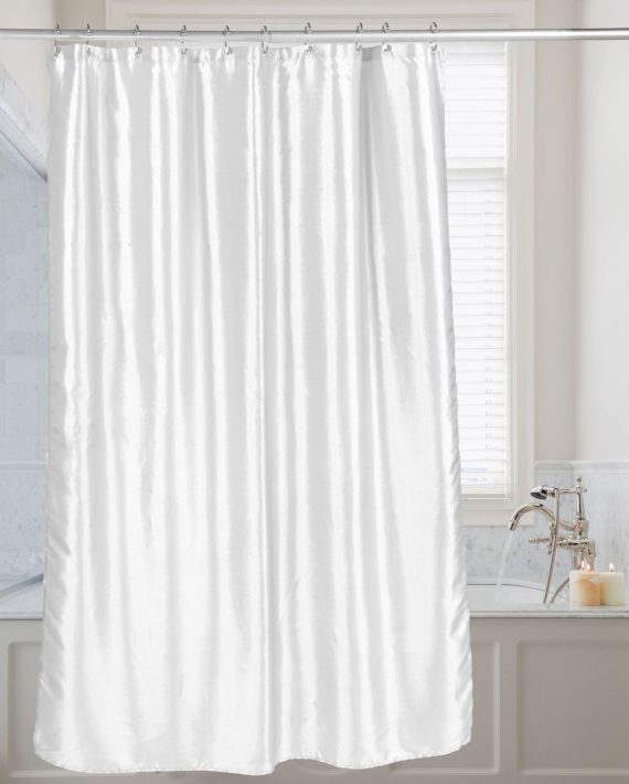 Shimmer Faux Silk Shower Curtain - Image 6