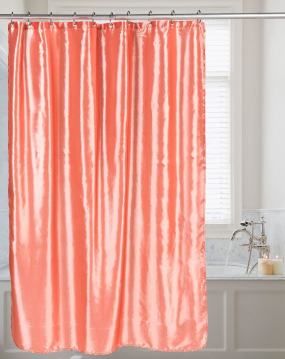 Shimmer Faux Silk Shower Curtain - Image 2