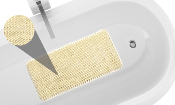 Grass Look Vinyl Bath Tub Mat - Image 2