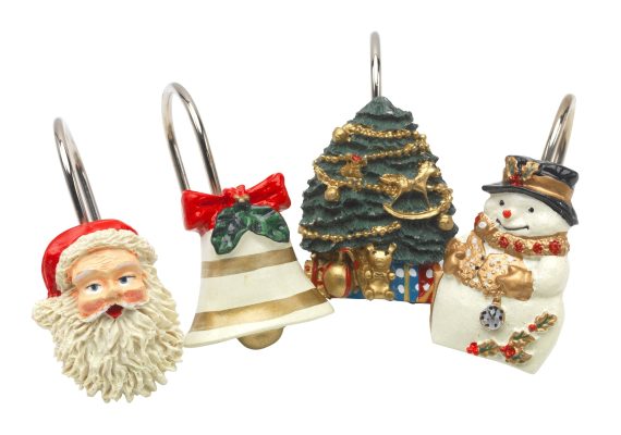 Holiday Resin Shower Curtain Hooks - Image 3