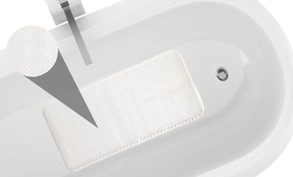 Grass Look Vinyl Bath Tub Mat - Image 3