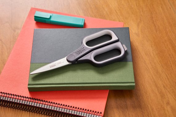 Joseph Joseph PlusCut Gray Scissors with Integrated Box Cutter - Image 2