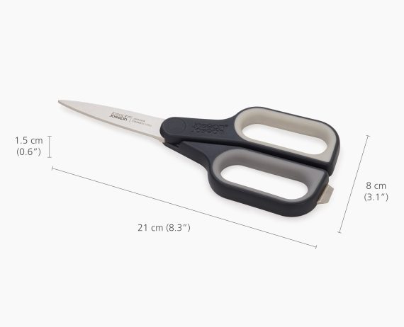 Joseph Joseph PlusCut Gray Scissors with Integrated Box Cutter - Image 7