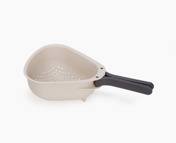 Joseph Joseph Droplet Large White Colander with Folding Handle