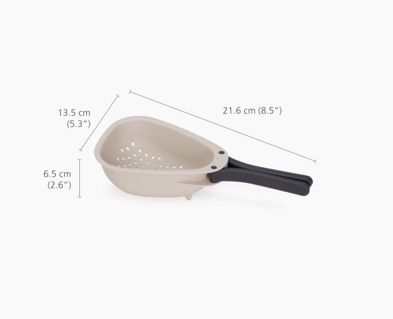 Joseph Joseph Droplet Mini White Colander with Folding Handle - Image 7