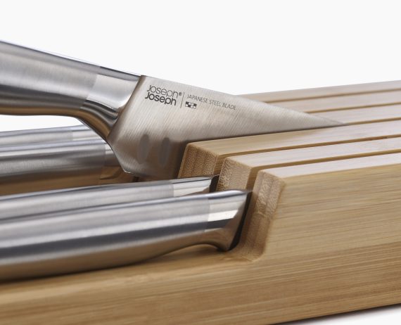 Joseph Joseph Elevate Steel Knife Set with In-drawer Bamboo Storage Tray - Image 5