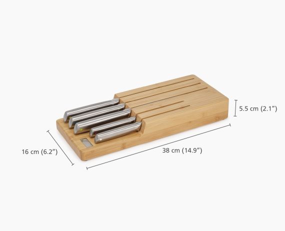 Joseph Joseph Elevate Steel Knife Set with In-drawer Bamboo Storage Tray - Image 9