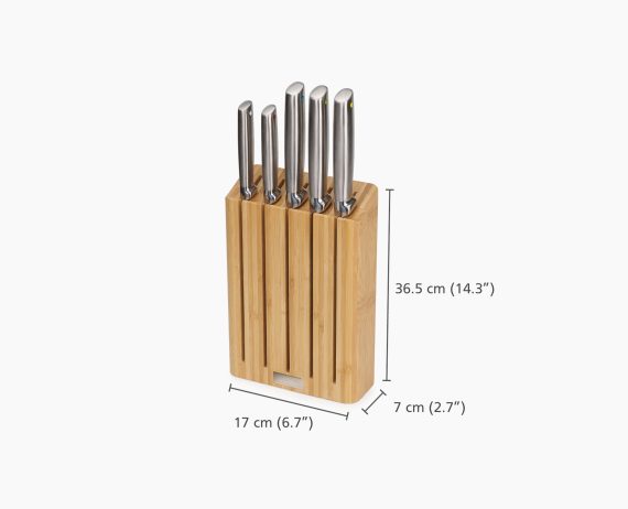 Joseph Joseph Elevate Steel Knives Bamboo 5-piece Set - Image 9
