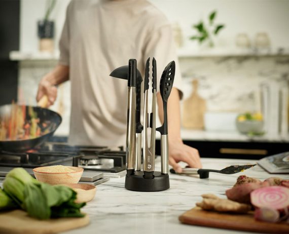 Joseph Joseph Elevate Fusion 5-piece Stainless-steel Utensil Set with Compact Stand - Image 2