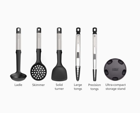 Joseph Joseph Elevate Fusion 5-piece Stainless-steel Utensil Set with Compact Stand - Image 8