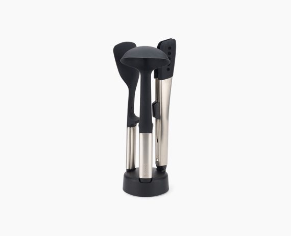 Joseph Joseph Elevate Fusion 3-piece Stainless-steel Utensil Set with Compact Stand