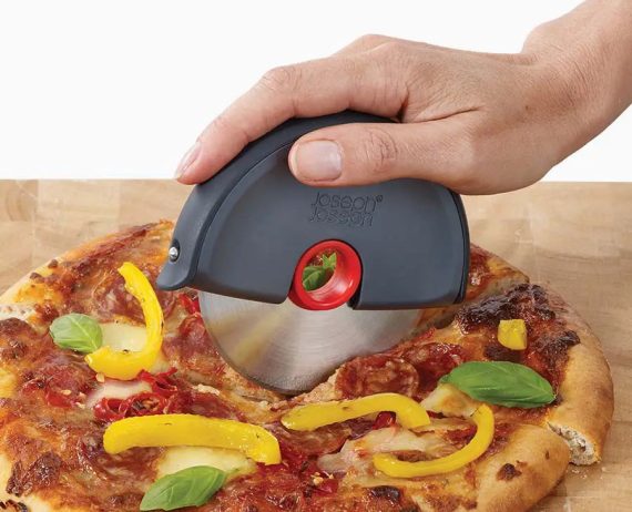 Joseph Joseph Disc Easy-clean Gray Pizza Cutter - Image 2
