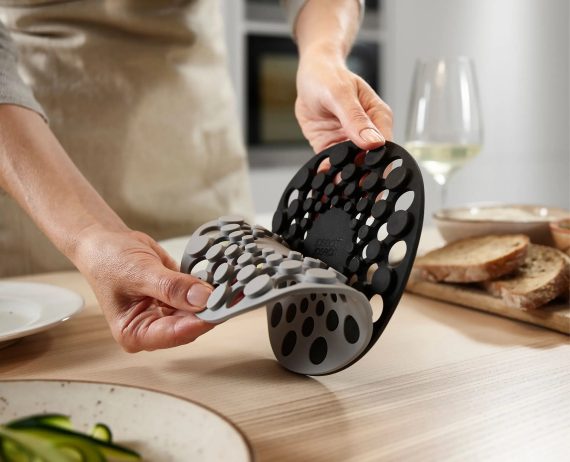Joseph Joseph Spot-On Set of 2 Gray Silicone Trivets - Image 4