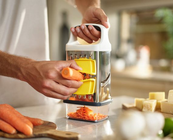Joseph Joseph Multi-Grip Box Grater with Precision Food-Grip - Image 2