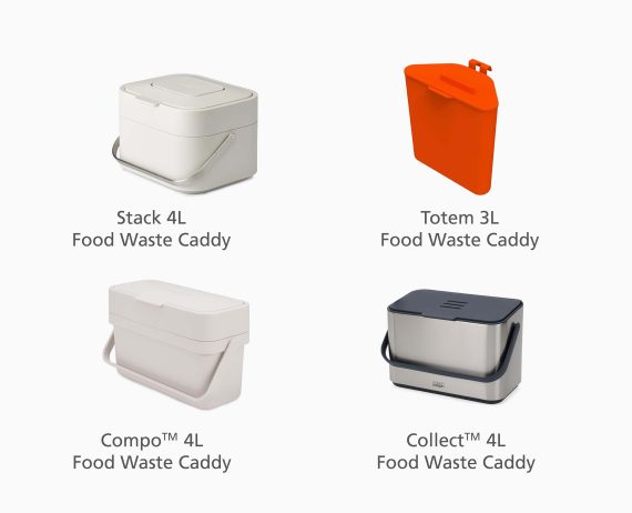 Joseph Joseph IW2 4L White Food Waste Caddy Trash Bags - 4 pack - Image 6