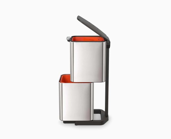 Joseph Joseph Totem Compact 40L Stainless-steel Waste & Recycling Trash Can Starter Set - Image 3