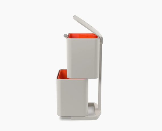 Joseph Joseph Totem Compact 40L Stone Waste & Recycling Trash Can Starter Set - Image 3