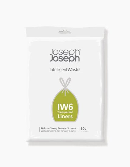 Joseph Joseph IW6 30L Clear Trash Bags