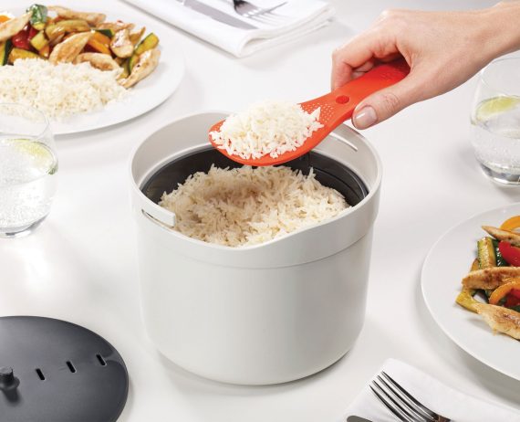 Joseph Joseph M-Cuisine White Microwave Rice Cooker - Image 3