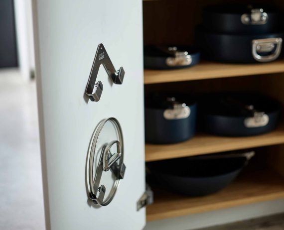 Joseph Joseph Space Pack of 2 Stainless-steel Pot Lid Holders - Image 3