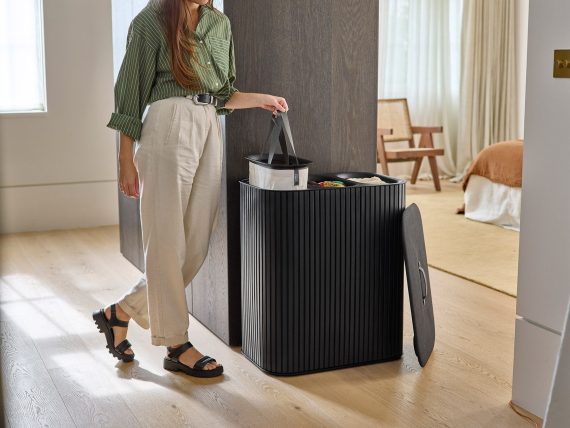 Joseph Joseph Tota Trio Luxe 90L Black Laundry Separation Basket - Image 3