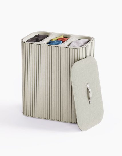 Joseph Joseph Tota Trio Luxe 90L Ecru Laundry Separation Basket