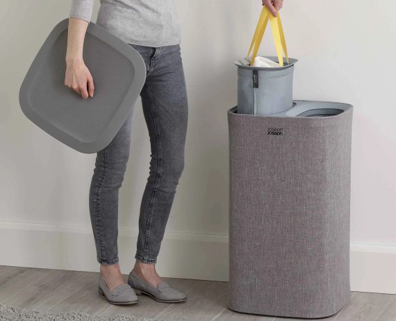 Joseph Joseph Tota 60L Gray Laundry Separation Basket - Image 5