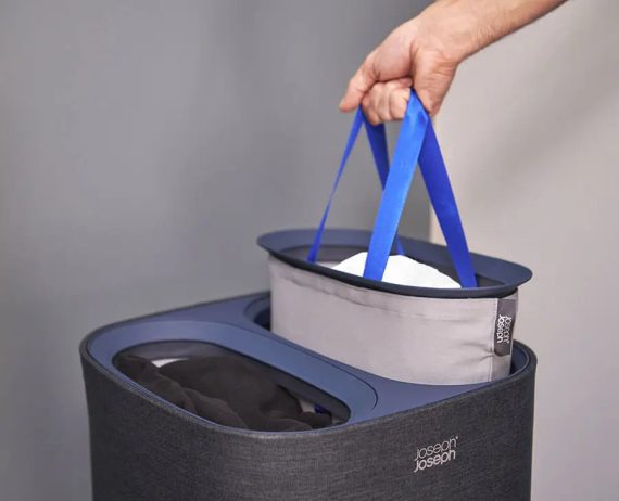 Joseph Joseph Tota 60L Black Laundry Separation Basket - Image 2