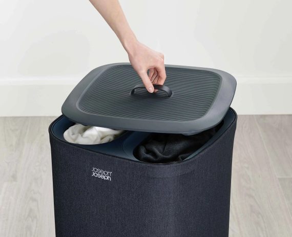 Joseph Joseph Tota 60L Black Laundry Separation Basket - Image 4