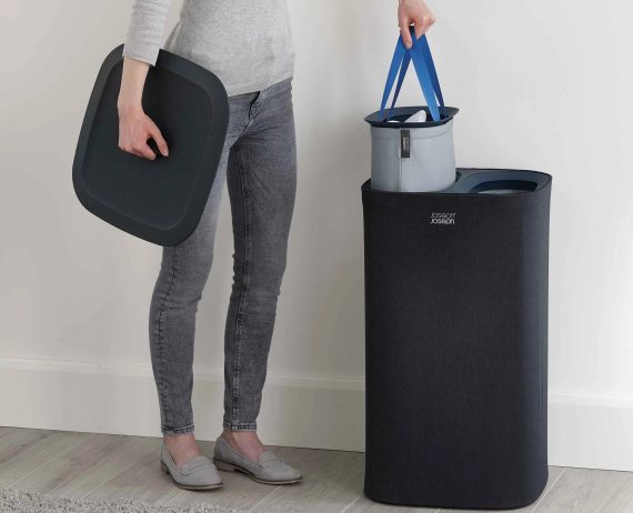 Joseph Joseph Tota 60L Black Laundry Separation Basket - Image 5