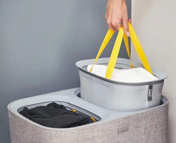 Joseph Joseph Tota 90L Gray Laundry Separation Basket - Image 2