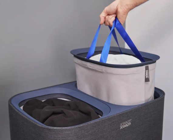 Joseph Joseph Tota 90L Black Laundry Separation Basket - Image 2