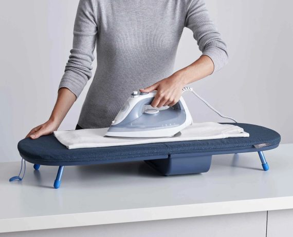 Joseph Joseph Pocket Plus Folding Blue Ironing Board with Advanced Cover - Image 7