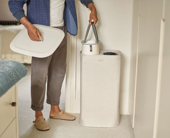 Joseph Joseph Tota 60L Ecru Laundry Separation Basket - Image 2
