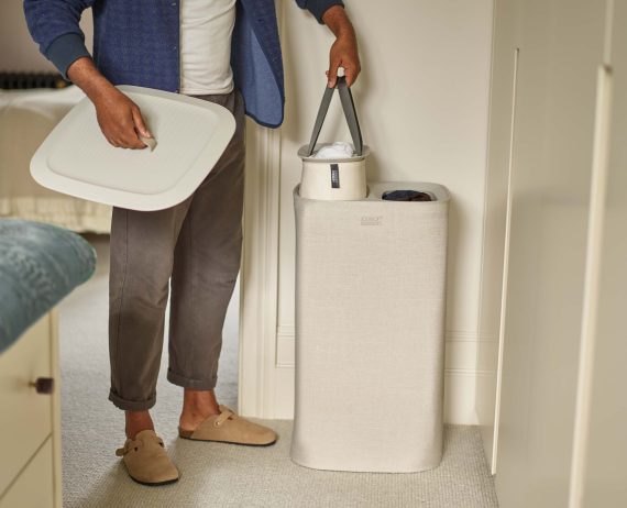 Joseph Joseph Tota 60L Ecru Laundry Separation Basket - Image 3