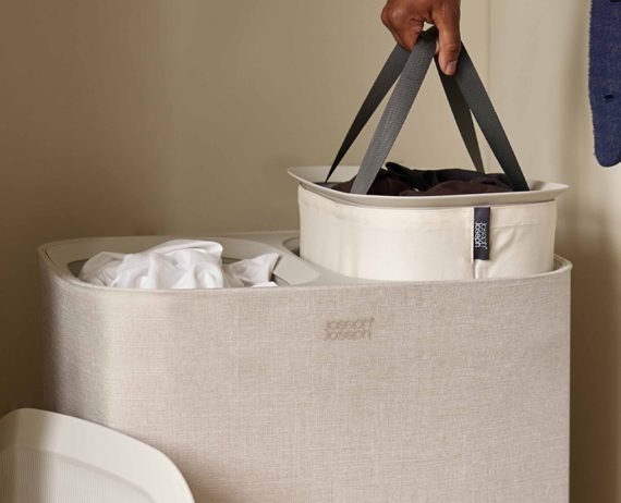 Joseph Joseph Tota 90L Ecru Laundry Separation Basket - Image 5