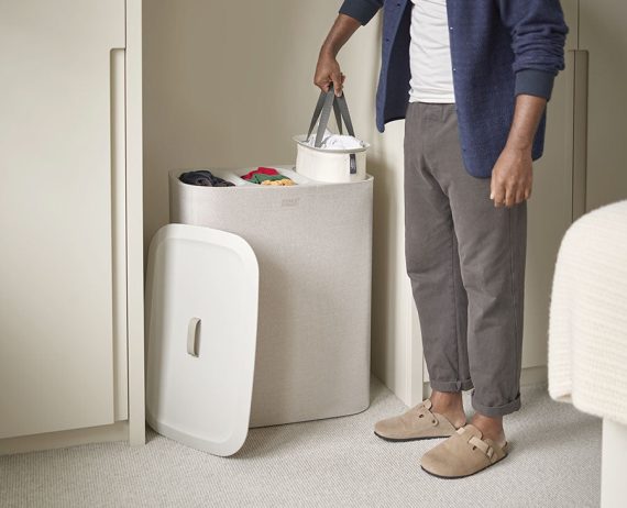 Joseph Joseph Tota Trio 90L Ecru Laundry Separation Basket - Image 2