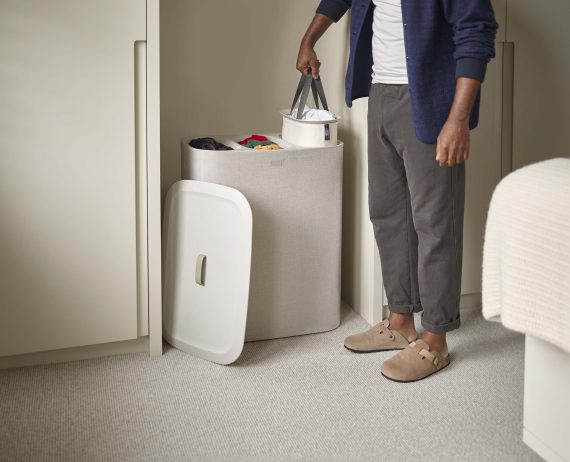 Joseph Joseph Tota Trio 90L Ecru Laundry Separation Basket - Image 3