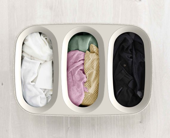 Joseph Joseph Tota Trio 90L Ecru Laundry Separation Basket - Image 4
