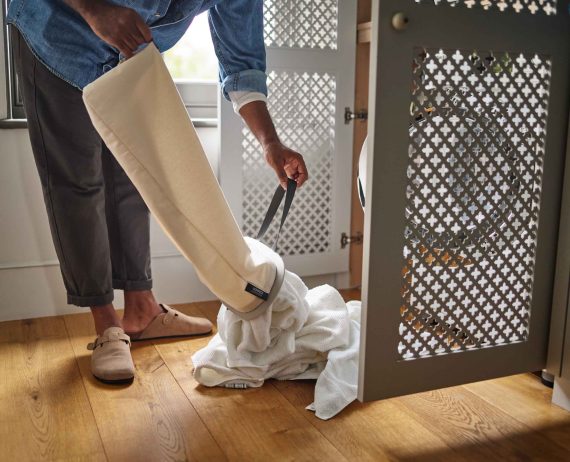 Joseph Joseph Tota Trio 90L Ecru Laundry Separation Basket - Image 6