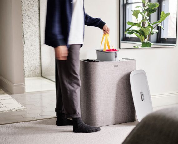 Joseph Joseph Tota Trio 90L Gray Laundry Separation Basket - Image 2