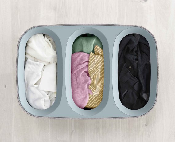 Joseph Joseph Tota Trio 90L Gray Laundry Separation Basket - Image 4