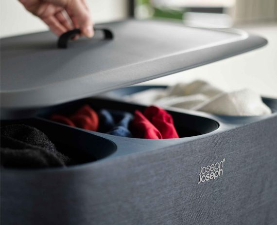 Joseph Joseph Tota Trio 90L Black Laundry Separation Basket - Image 5