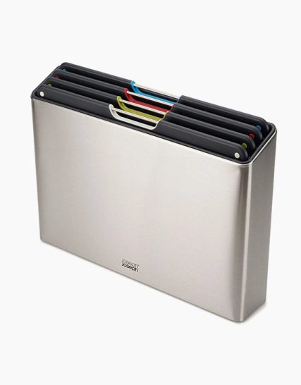 Joseph Joseph Folio Steel 4-piece Cutting Board Set With Stainless-Steel Case