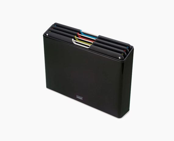 Joseph Joseph Folio Steel 4-piece Cutting Board Set With Black Stainless-Steel Case