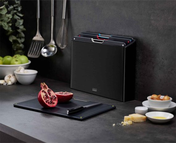 Joseph Joseph Folio Steel 4-piece Cutting Board Set With Black Stainless-Steel Case - Image 2