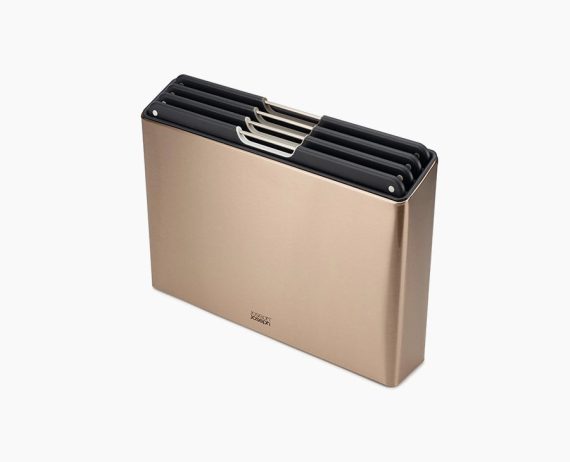 Joseph Joseph Folio Steel 4-piece Cutting Board Set With Rose Gold Stainless-Steel Case