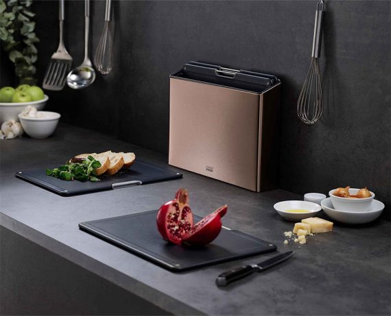 Joseph Joseph Folio Steel 4-piece Cutting Board Set With Rose Gold Stainless-Steel Case - Image 2