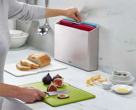 Joseph Joseph Folio 4-piece Silver Cutting Board Set Large - Image 2