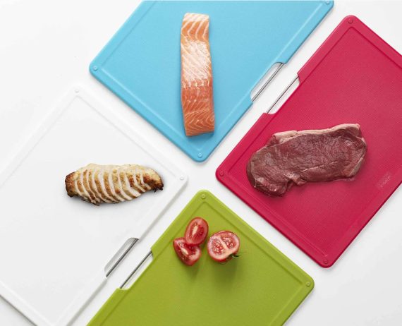 Joseph Joseph Folio 4-piece Silver Cutting Board Set Large - Image 6
